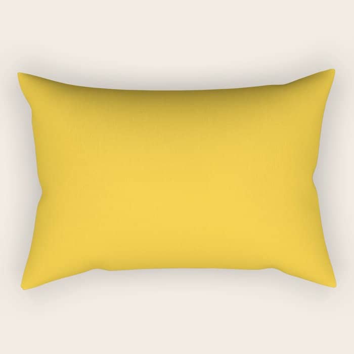Canary Yellow - Solid Color Collection Rectangular Pillow