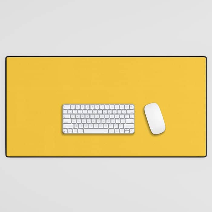 Canary Yellow - Solid Color Collection Desk Mat