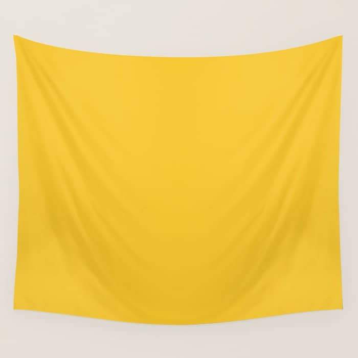 Canary Yellow - Solid Color Collection Wall Tapestry