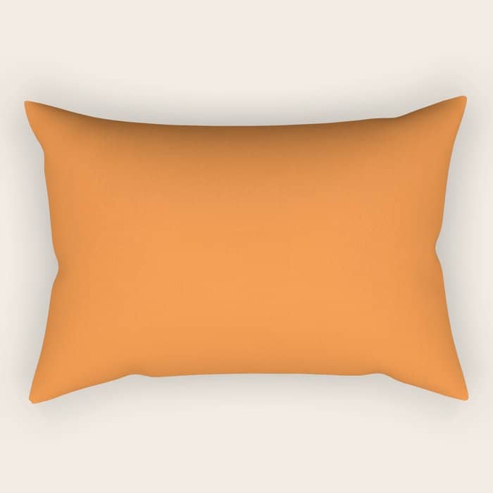 Tangerine - Solid Color Collection Rectangular Pillow