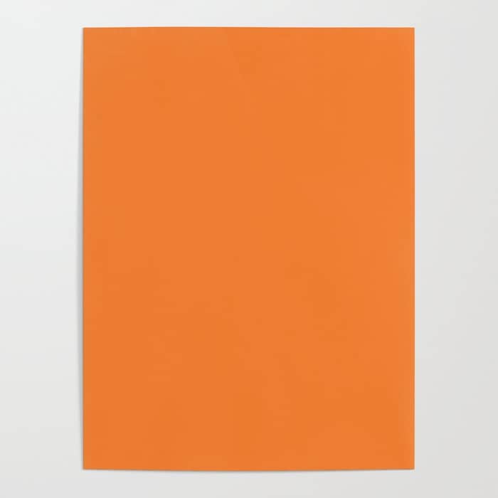 Tangerine - Solid Color Collection Poster