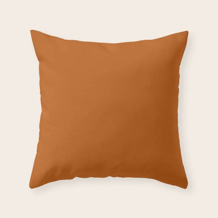 Ginger - Solid Color Collection Throw Pillow