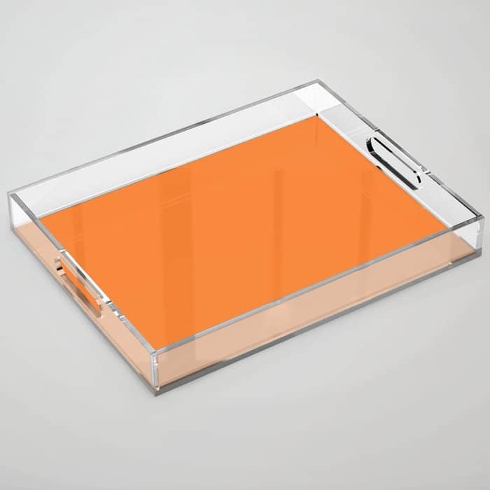 Tangerine - Solid Color Collection Acrylic Tray