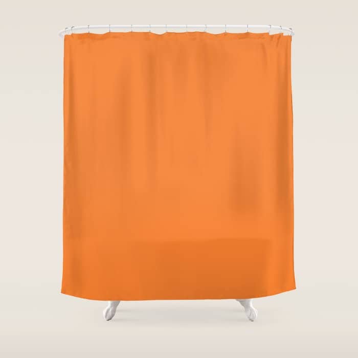 Tangerine - Solid Color Collection Shower Curtain