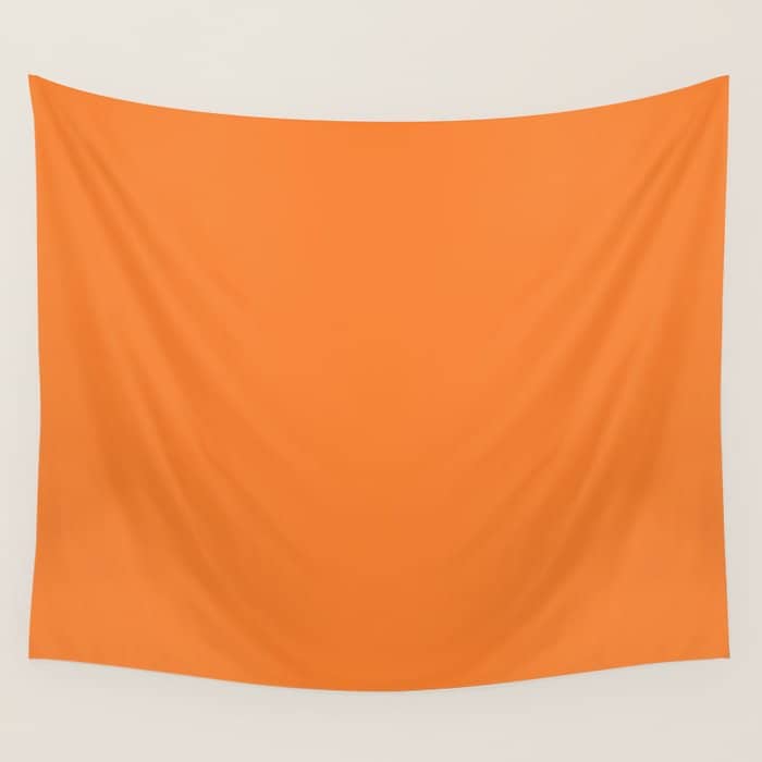 Tangerine - Solid Color Collection Wall Tapestry