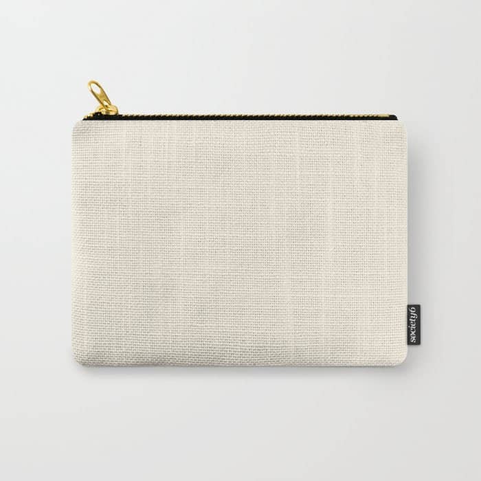 Cream - Solid Color Collection Carry All Pouch