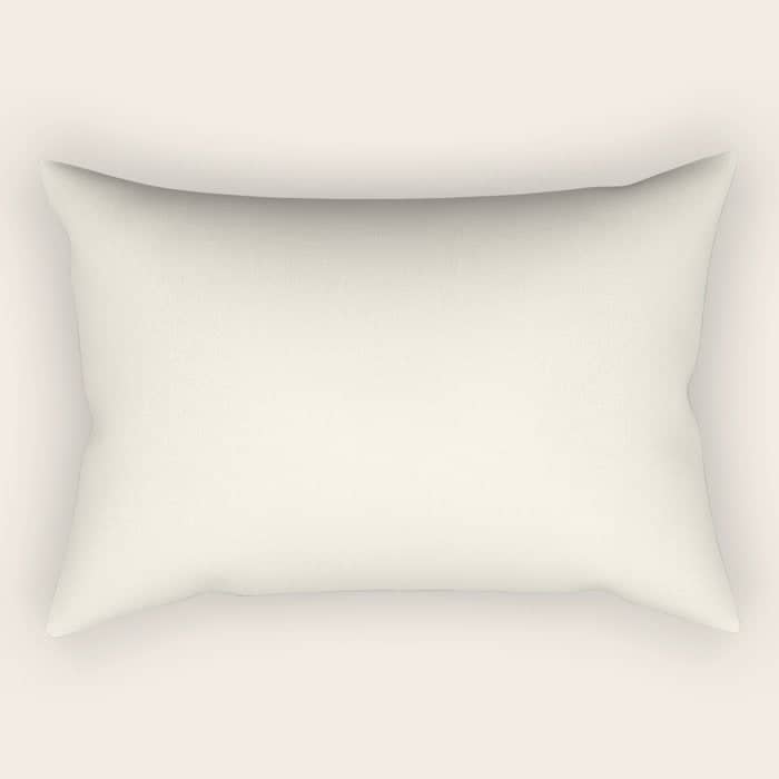 Cream - Solid Color Collection Rectangular Pillow