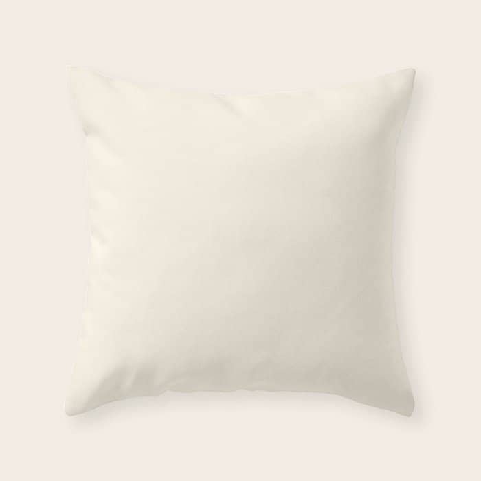 Cream - Solid Color Collection Throw Pillow