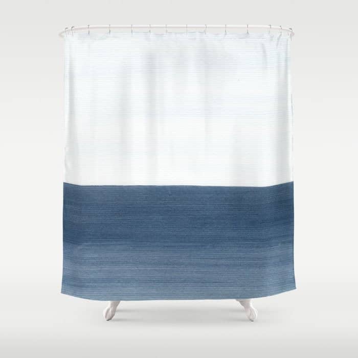 Ocean Watercolor Painting No.1 Shower Curtain