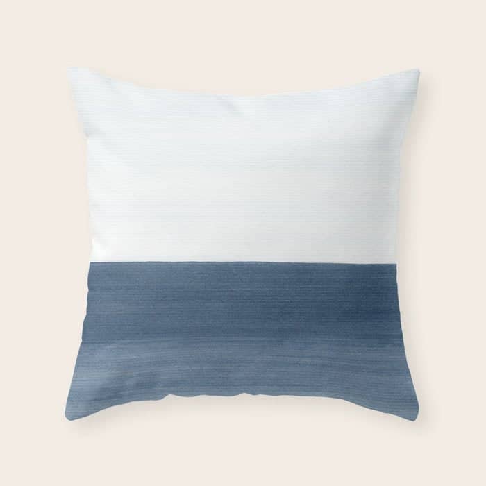 Ocean Watercolor Painting No.1 Throw Pillow