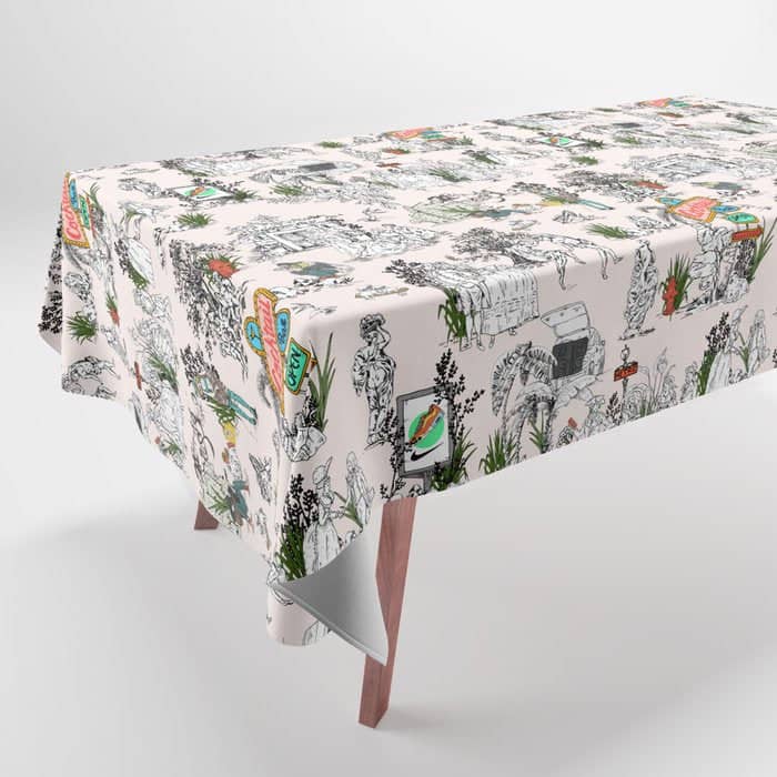 Toile De Jouy Between Eras 01 Tablecloth