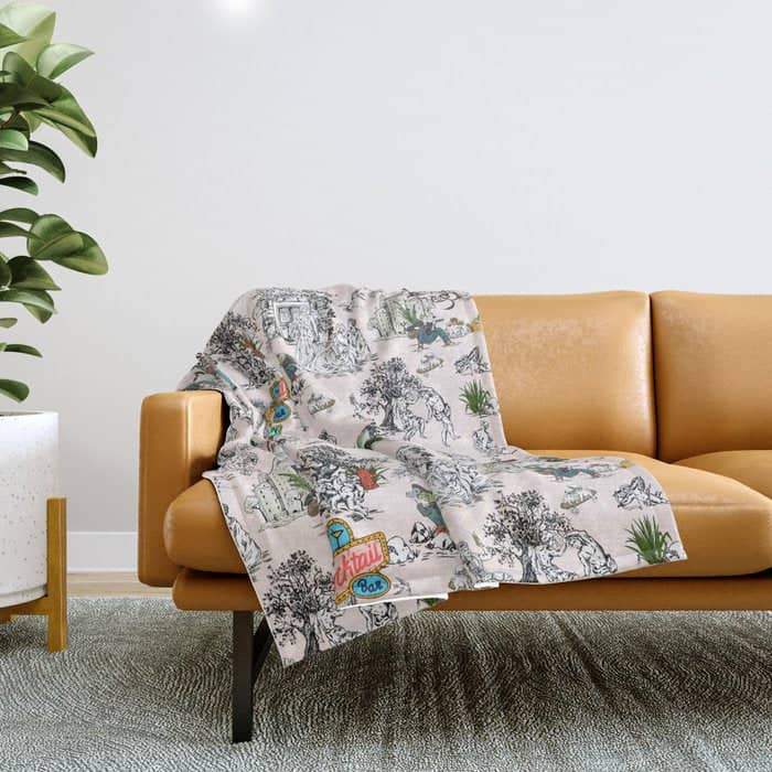 Toile De Jouy Between Eras 01 Throw Blanket