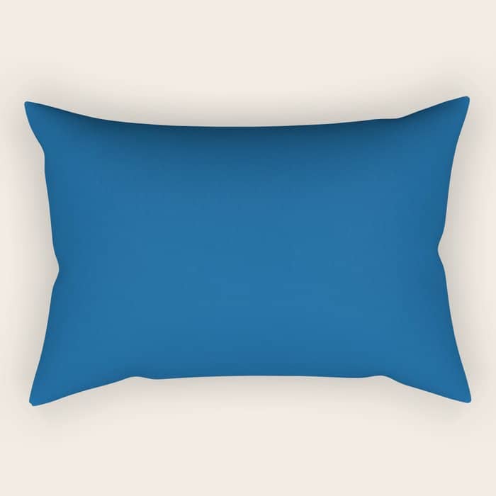 Lapis Lazuli Blue - Solid Color Collection Rectangular Pillow