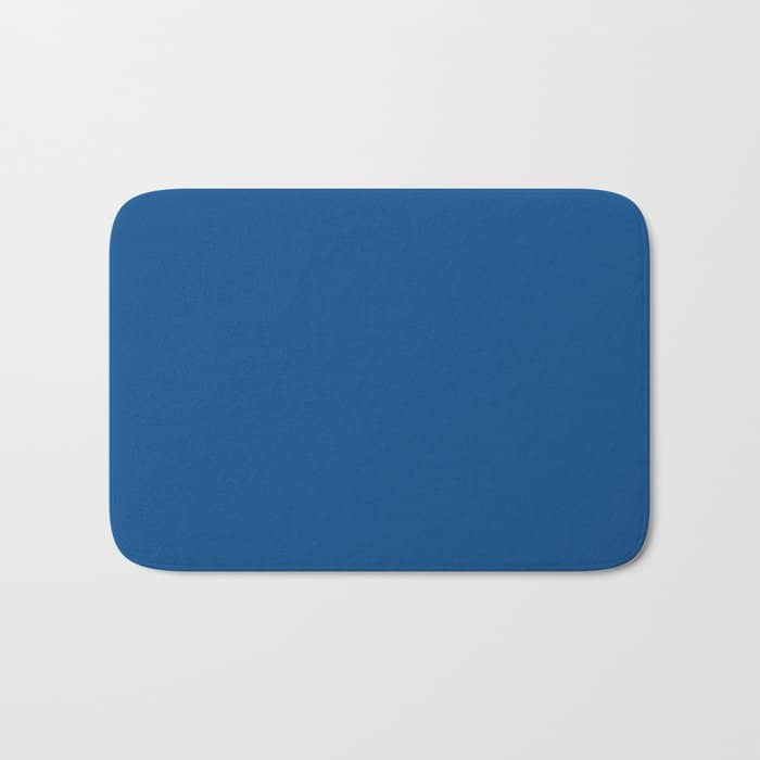 Lapis Lazuli Blue - Solid Color Collection Bath Mat