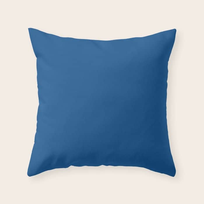 Lapis Lazuli Blue - Solid Color Collection Throw Pillow