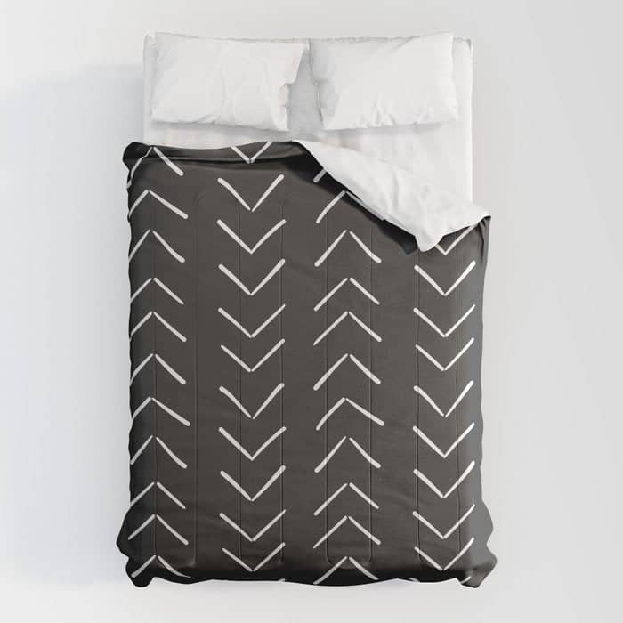 Boho Big Arrows In Black And White Comforter