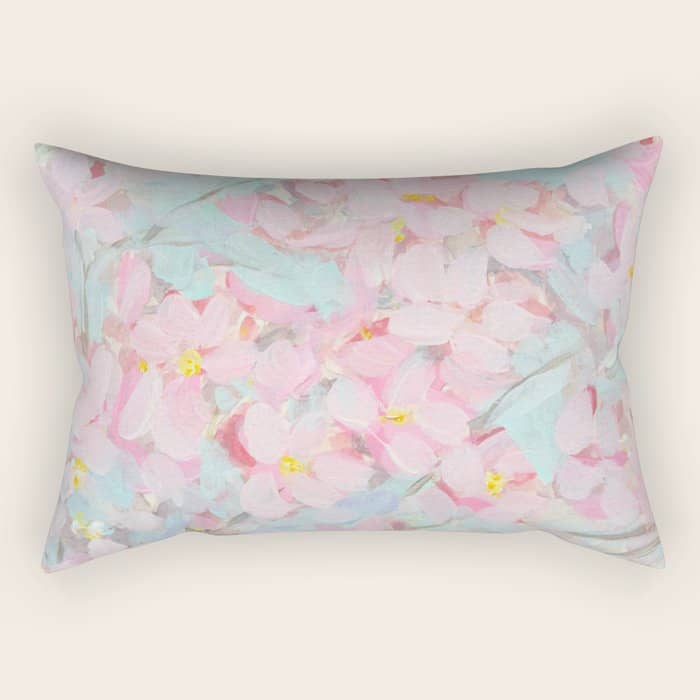 Cherry Blossom Delight Rectangular Pillow