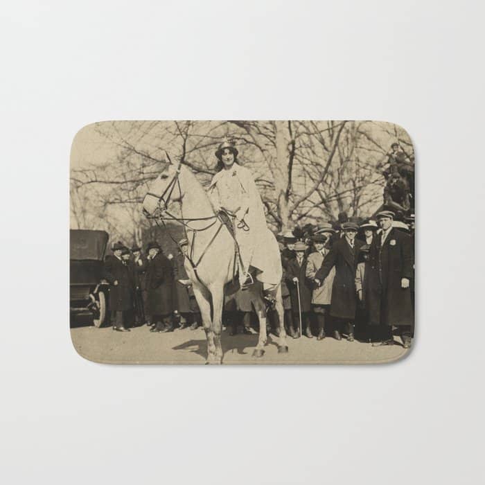 Inez Milholland Leading Suffrage Parade Bath Mat