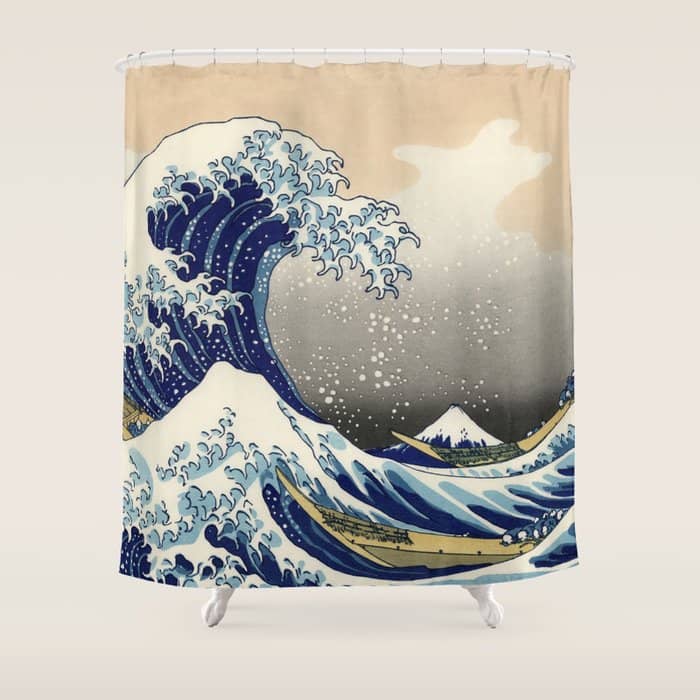 Katsushika Hokusai "The Great Wave Off Kanagawa" Shower Curtain