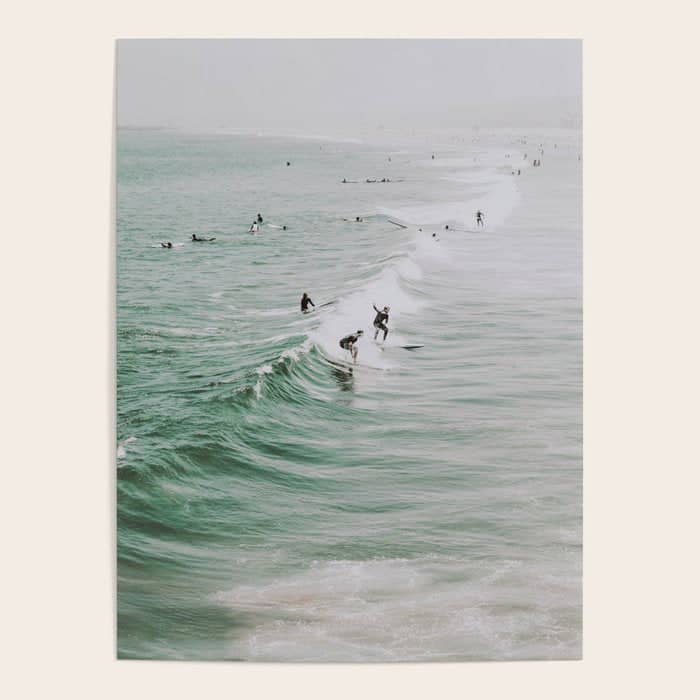Lets Surf Iv - Venice Beach - California Poster