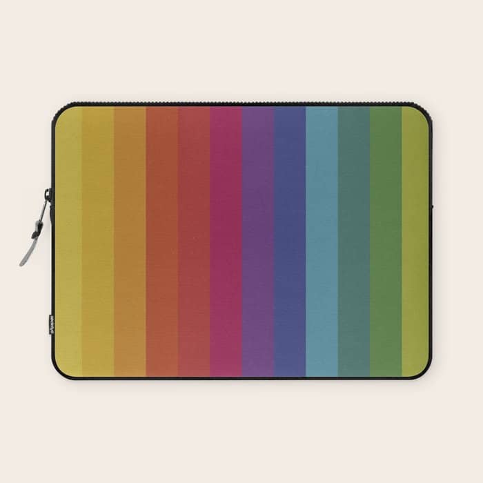The Color Wheel / Rainbow Stripes Laptop Sleeve