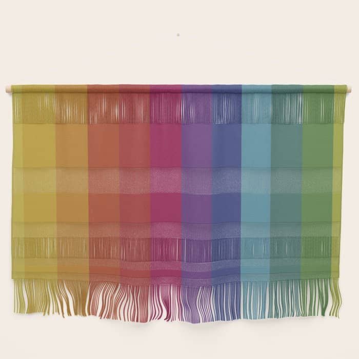 The Color Wheel / Rainbow Stripes Wall Hanging