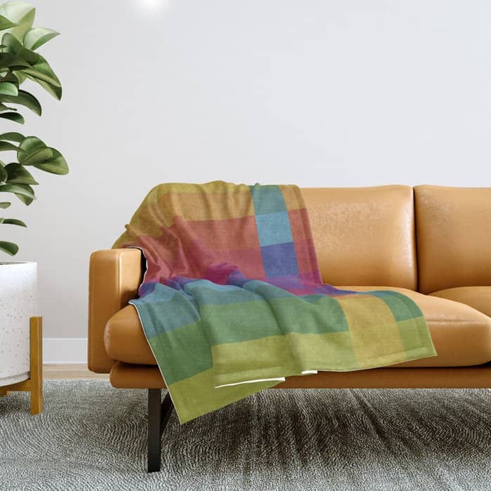 The Color Wheel / Rainbow Stripes Throw Blanket