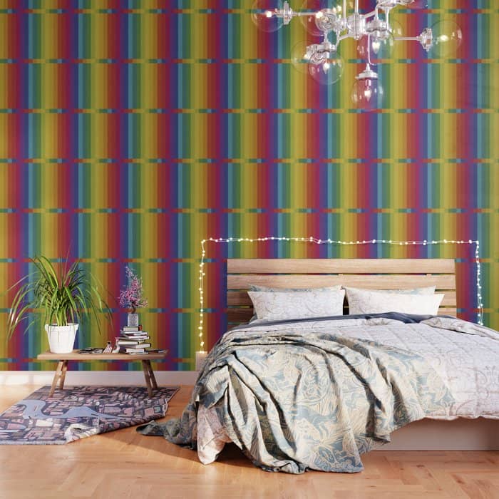 The Color Wheel / Rainbow Stripes Wallpaper