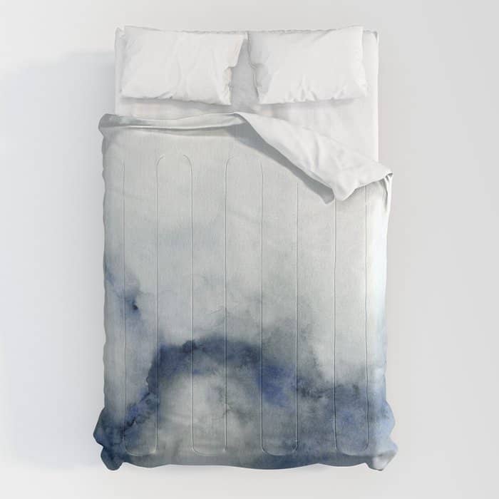 Indigo Abstract Painting | No.3 Comforter