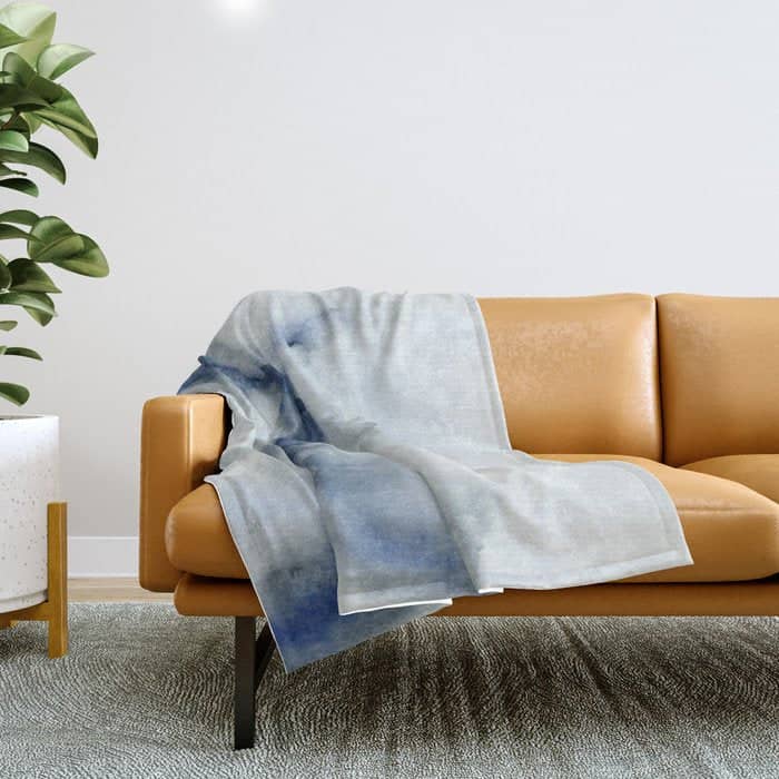 Indigo Abstract Painting | No.3 Throw Blanket