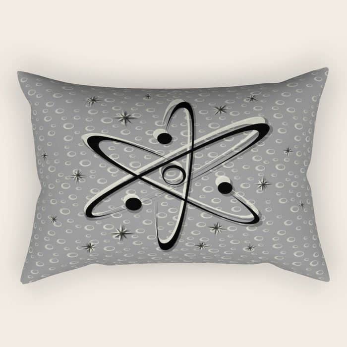 Atomic Love - Lunar Grey Rectangular Pillow