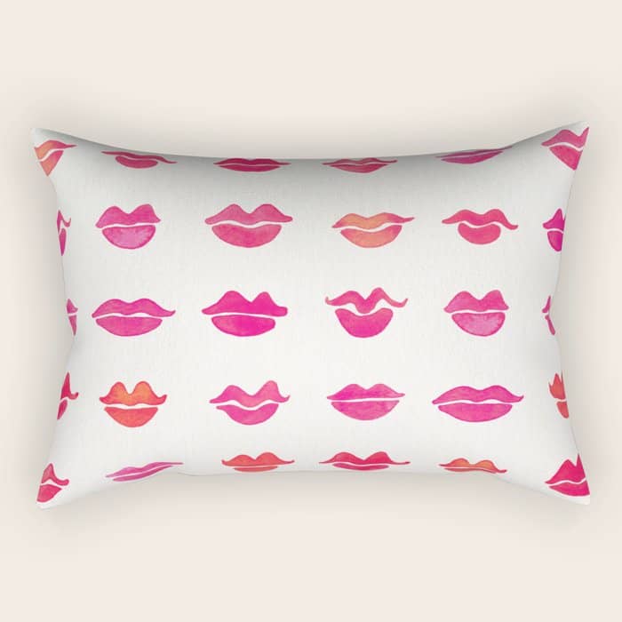 Kiss Collection - Pink Palette Rectangular Pillow