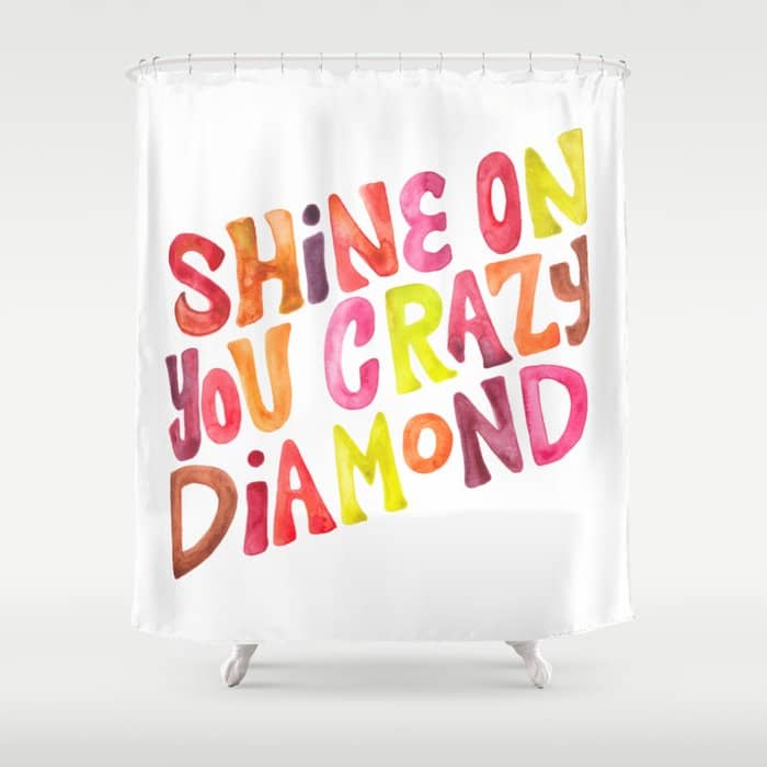 Shine On You Crazy Diamond - Rainbow Palette Shower Curtain