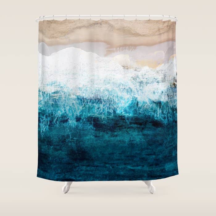 Watercolour Summer Beach Iii Shower Curtain