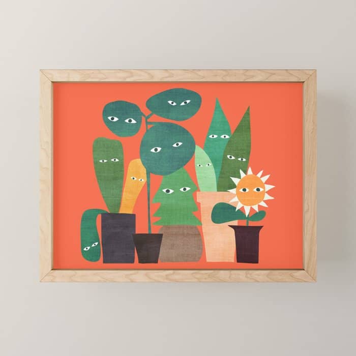 The Plants Are Watching (Paranoidos Maximucho) Mini Art Print