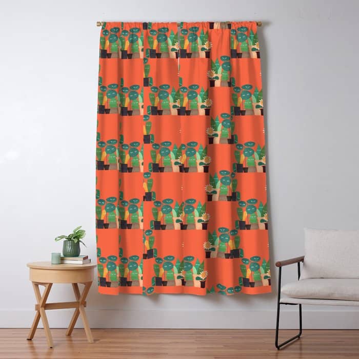 The Plants Are Watching (Paranoidos Maximucho) Window Curtain