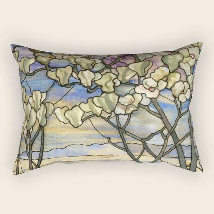 Louis Comfort Tiffany - Decorative Stained Glass 5. Rectangular Pillow