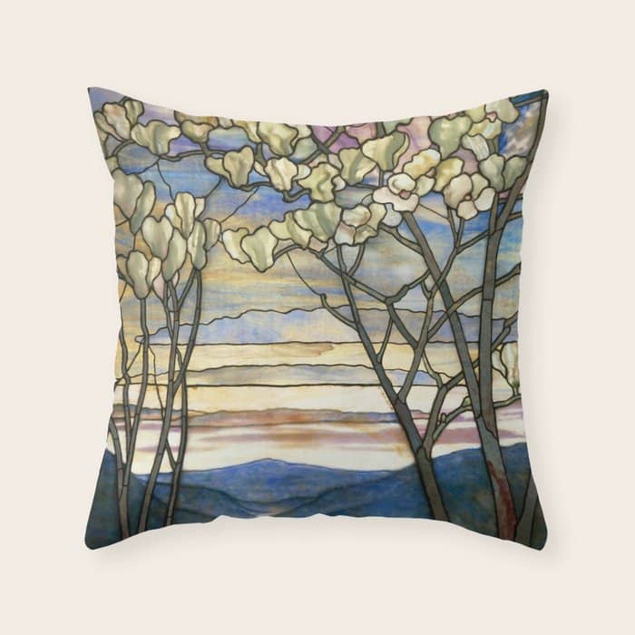 Louis Comfort Tiffany - Decorative Stained Glass 5. Throw Pillow