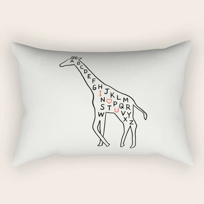 I Love You As High As I Can Reach Rectangular Pillow
