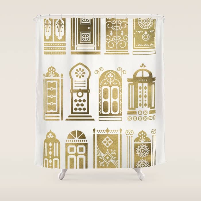 Moroccan Doors - Gold Palette Shower Curtain