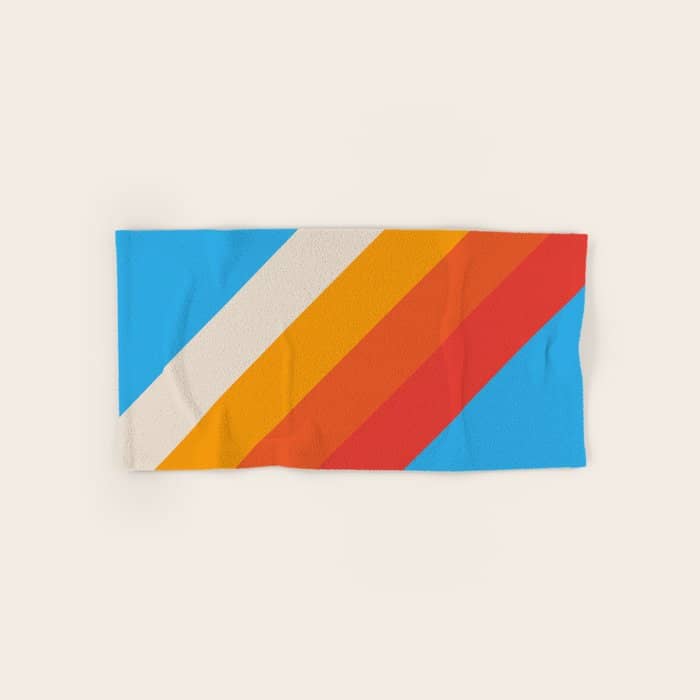 Gefjun - Classic Minimal Retro Summer Style Stripes Bath Towel