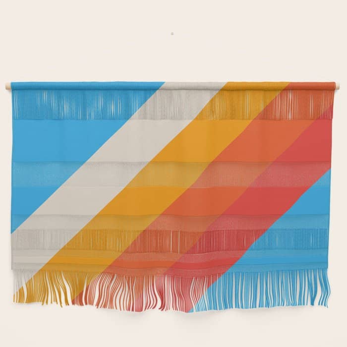 Gefjun - Classic Minimal Retro Summer Style Stripes Wall Hanging