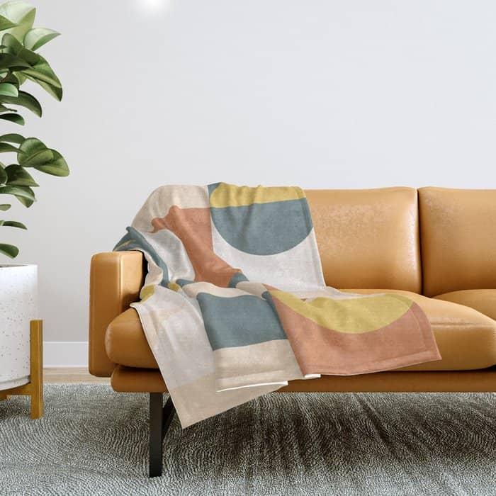 Mid Century Modern Geometric 23 Throw Blanket