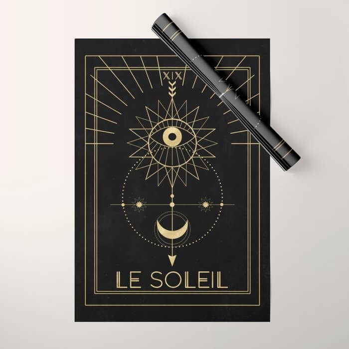 Le Soleil Or The Sun Tarot Wrapping Paper
