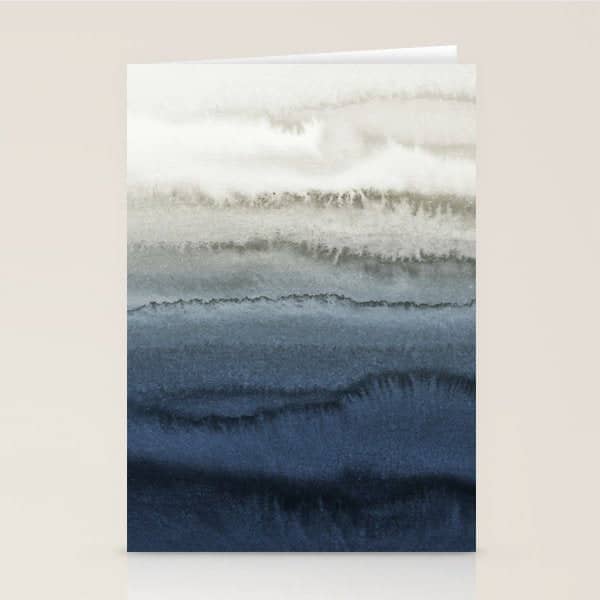 Within The Tides - Crushing Waves Blue Stationery Card