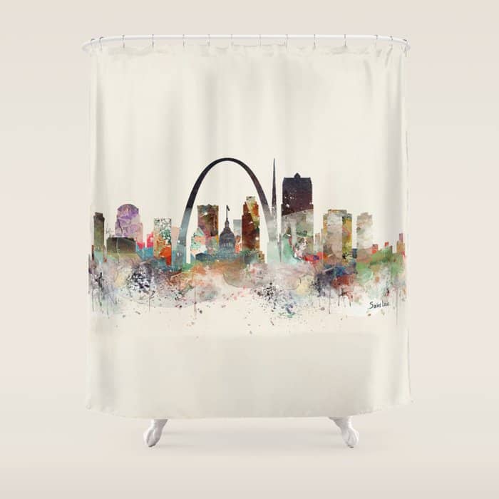 Saint Louis Missouri Skyline Shower Curtain