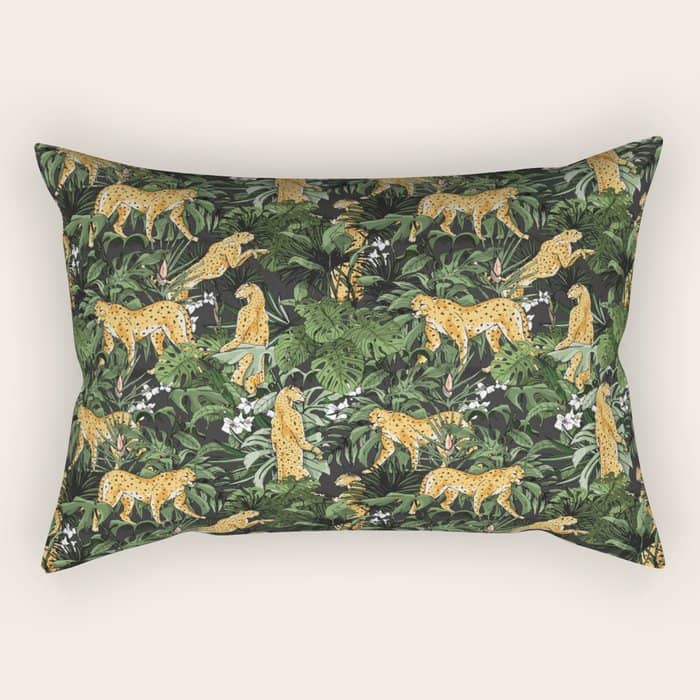 Cheetah In The Wild Jungle Rectangular Pillow