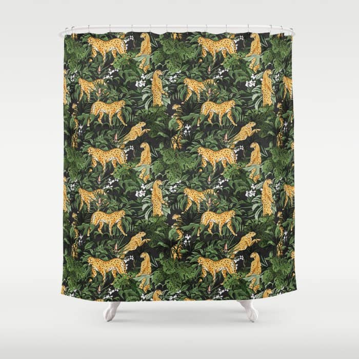 Cheetah In The Wild Jungle Shower Curtain