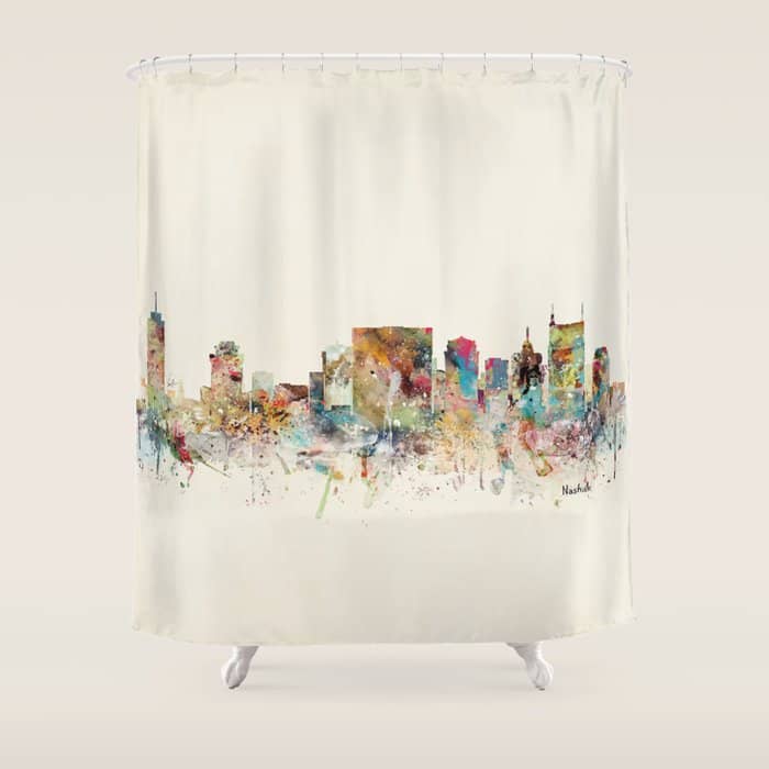 Nashville Tennessee Skyline Shower Curtain