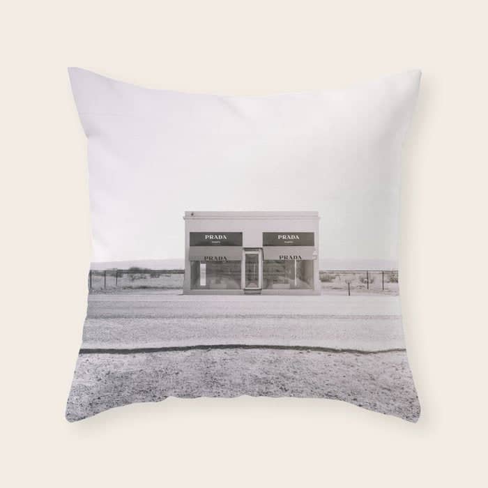 Marfa Icon - Black And White Version Throw Pillow